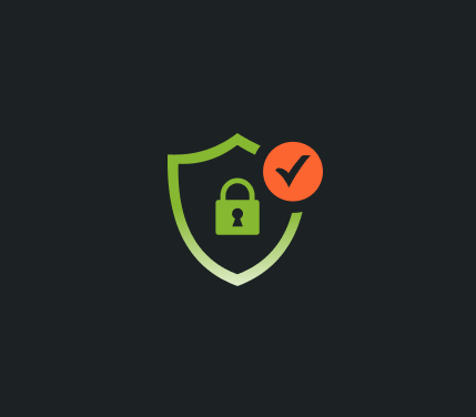 shield with padlock and tick. webgnosis guarantee of value.